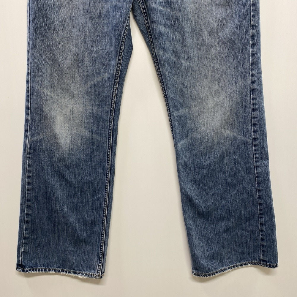 American Eagle Lightly Distressed Blue Denim Men's 33x30 Boot Cut Jeans 43053146 - Picture 10 of 11